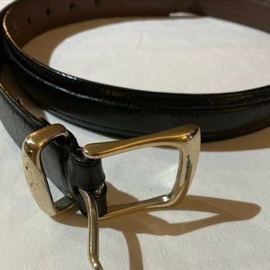 Men’s Black Fossil Genuine Leather Belt 38